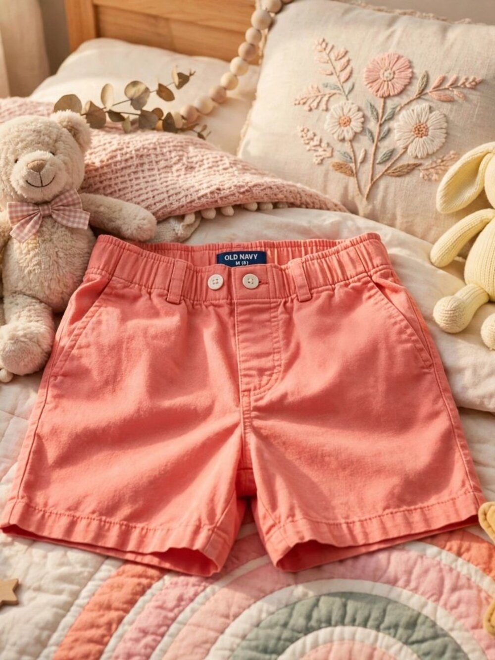 Old Navy Coral Pink Kids Shorts — M (8)